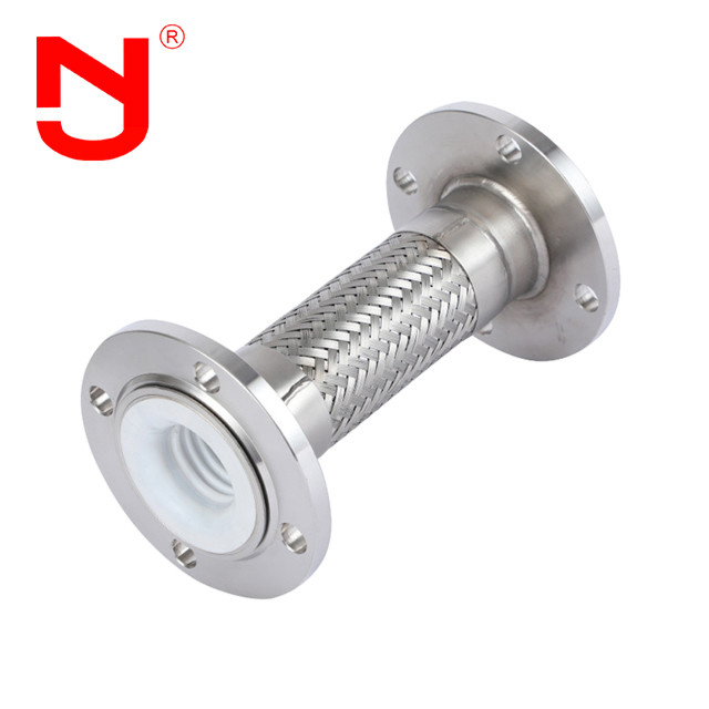 PTFE revestimento de aço inoxidável fio trançado mangueira de metal ondulado acessórios flexíveis