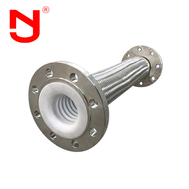 PTFE revestimento de aço inoxidável fio trançado mangueira de metal ondulado acessórios flexíveis