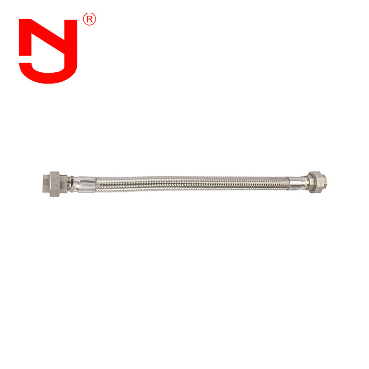 Linha flexível de tubos de metal flexíveis entrelaçados com fio de aço inoxidável