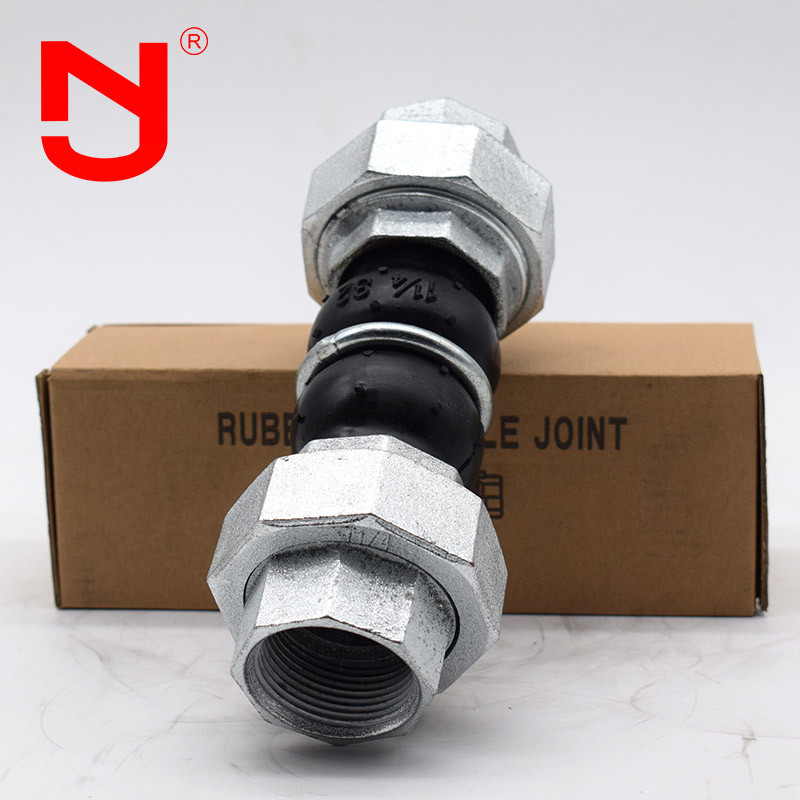 Conector de borracha de expansão com rosca para tubos de aço inoxidável