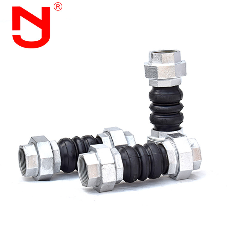 Conector de borracha de expansão com rosca para tubos de aço inoxidável