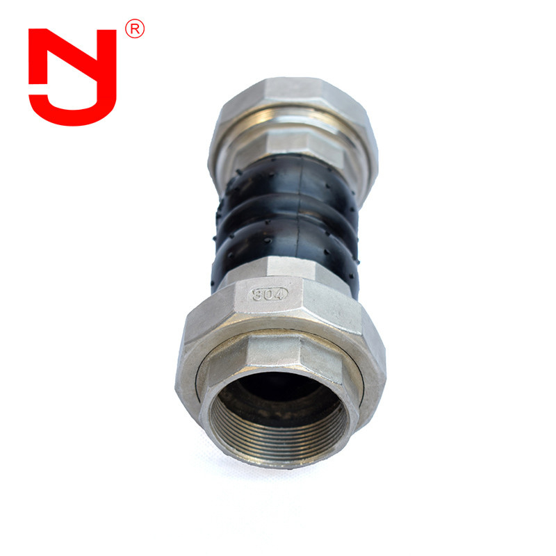 Conector de borracha de expansão com rosca para tubos de aço inoxidável
