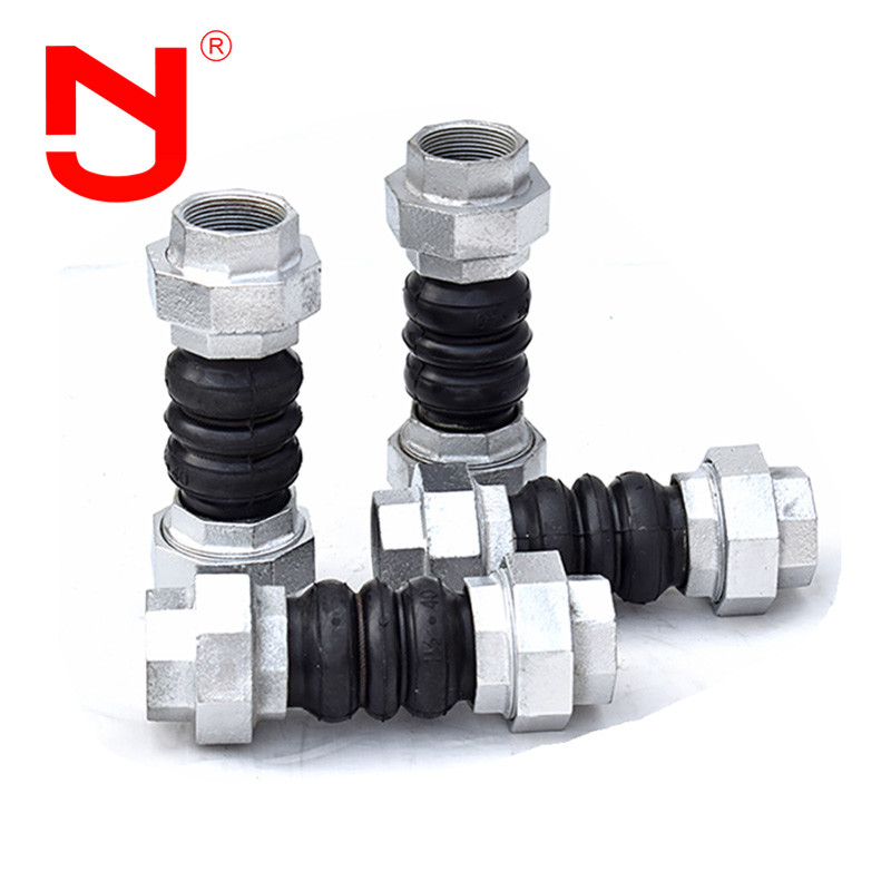 Conector de borracha de expansão com rosca para tubos de aço inoxidável