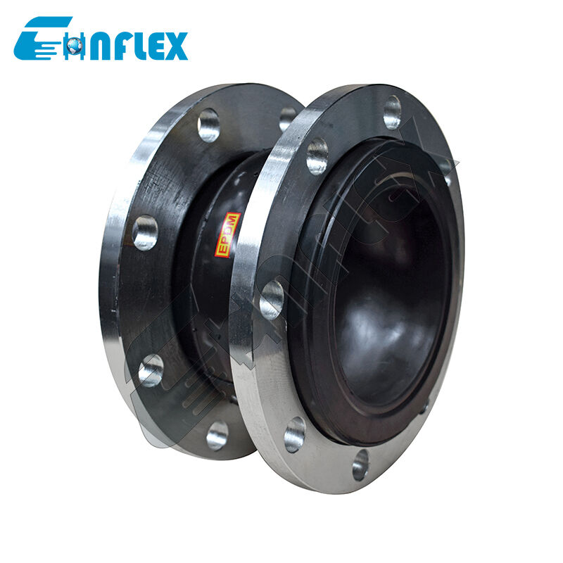 Bellows de expansão de borracha de flange industrial para compensação de crescimento térmico e amortecimento de vibração da bomba