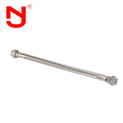 Linha flexível de tubos de metal flexíveis entrelaçados com fio de aço inoxidável